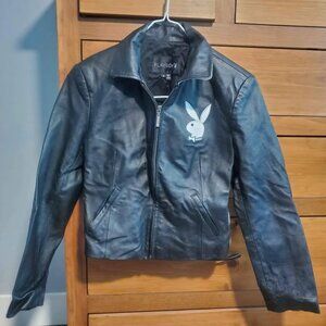 Vintage Y2K Playboy Bunny Leather Jacket